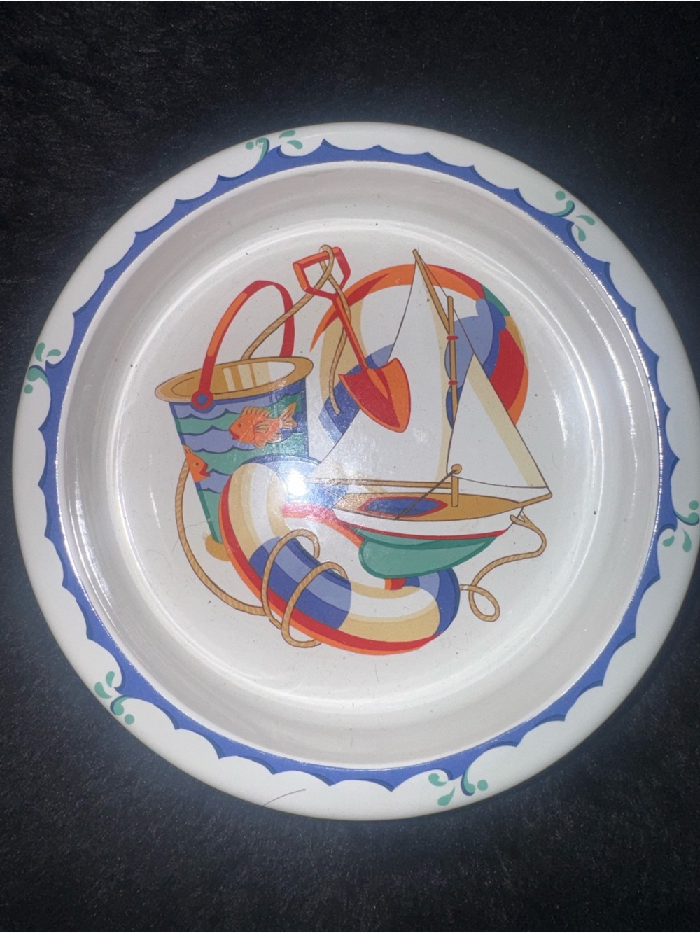Tiffany & Co. "Seashore" Child's Porcelain Rimmed Bowl โ
authenticโ